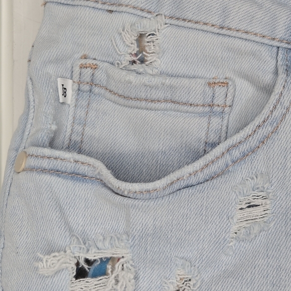 Judy Blue Light Blue Distressed Jean Shorts - Picture 4 of 12